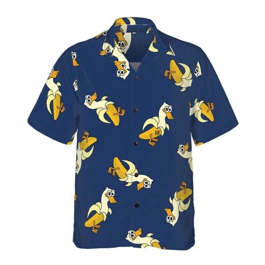 Discover Just A Banana Duck Aloha Beach 3D Hawaiian Shirt