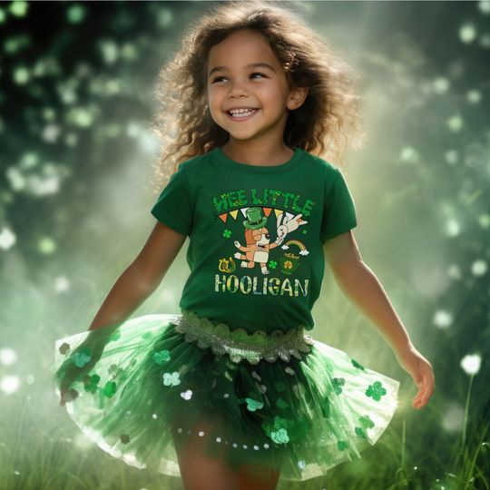 Blue Dog St Patricks Day Shirt, Cute Shamrock Shirt, Lucky Shirt