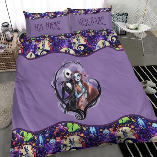 Personalized You And Me We Got This Jack Skellington And Sally Disney Bedding Set