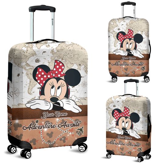 Personalized Cute Minnie Mouse Disney Luggage Cover