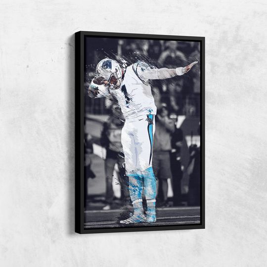 Cam Newton Dab Celebration Poster, Carolina Panthers Football Poster