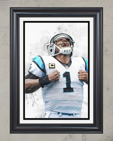Carolina Panthers Cam Newton Football Poster