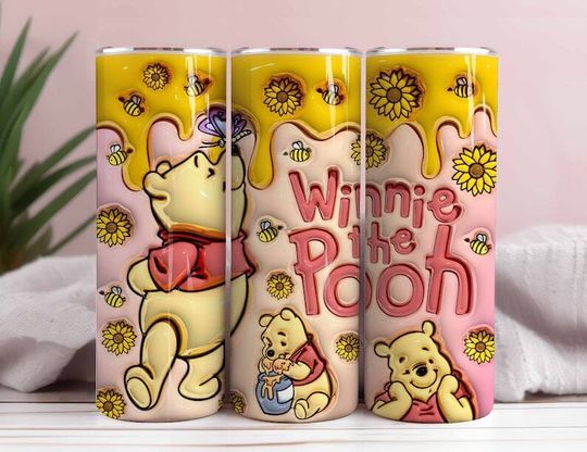 Discover Disney Winnie The Pooh Tumbler with Lid and Straw