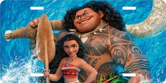 Moana Maui Disney License Plate