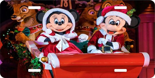 Discover Mickey Minnie Christmas - Walt Disney License Plate