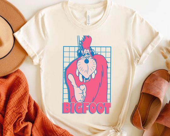 Funny Disney A Goofy Movie Bigfoot Grid Shirt, WDW Magic Kingdom Holiday Trip T-shirt Family Birthday Gift