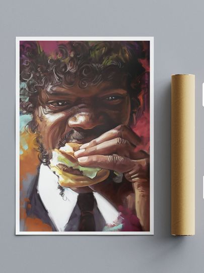 Pulp Fiction Jules Eating Big Kahuna Burger Alternative Movie Poster