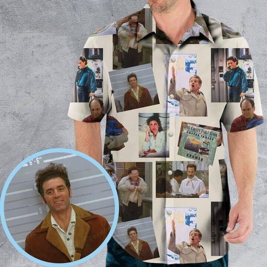 SEINFELD FAMOUS SCENES HAWAIIAN SHIRT, Birthday Gift Gift For Men