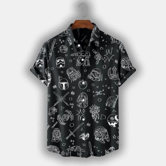 Discover Spaceship 3D Hawaiian Shirt, Gift For Men, Birthday Gift