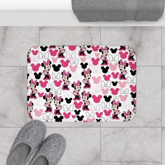 Minnie Mouse Disney Bath Mat, Disney Bathroom Decor