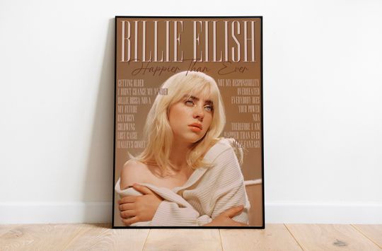 Billie Eilish Happier Than Ever Poster