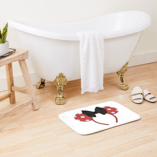Minnie Mouse Disney Bath Mat, Disney Bathroom Decor