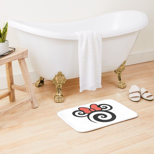 Minnie Mouse Disney Bath Mat, Disney Bathroom Decor