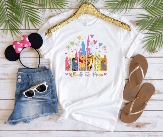 Winnie The Pooh Shirt, Disney Castle Shirt, Winnie The Pooh Tigger Piglet Eeyore Rabbit Roo Shirt