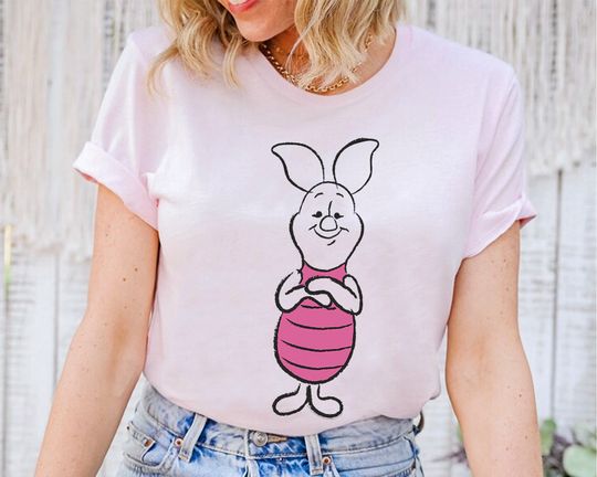 Disney Winnie The Pooh Piglet Simple Sketch Shirt, Disneyland Family Vacation Shirt, Magic Kingdom Shirt