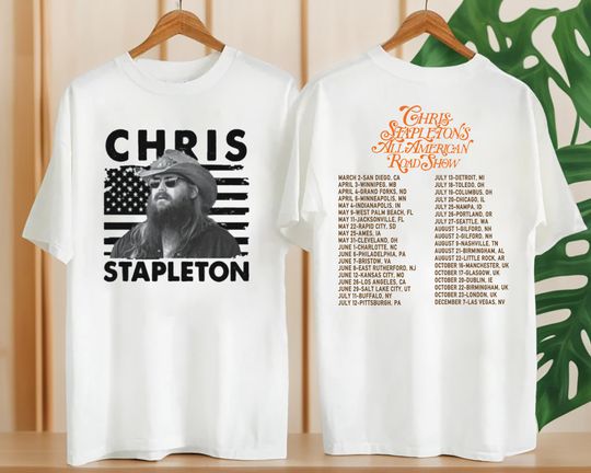 Vintage Chris Stapleton All American Road Show 2024 Tour Shirt