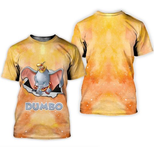 Dumbo Cracking Galaxy Pattern Mother's Day Birthday Tshirt 3D Printed