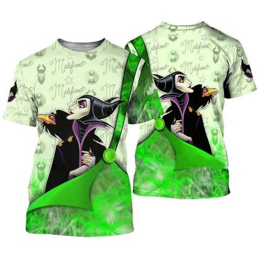 Beautiful Maleficent Villains Cartoon Movie Gift For Fans Tshirt 3D Printed