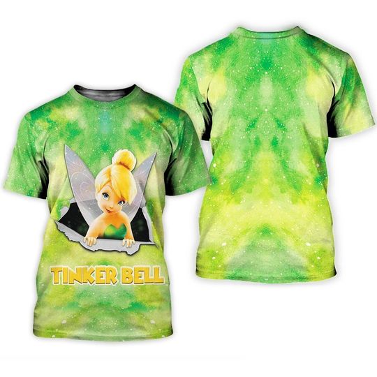 Tinker Bell Cracking Galaxy Pattern Mother's Day Birthday Tshirt 3D Printed