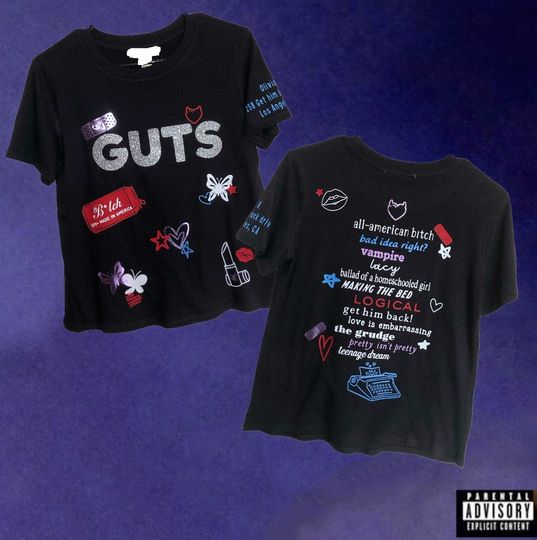 Discover Olivia Rodrigo Guts Tour 2024 3D Shirt