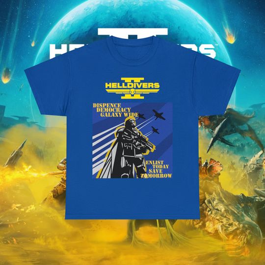 Helldivers 2 TShirt | Enlist Today Save Tomorrow Shirt | Videogames Shirt
