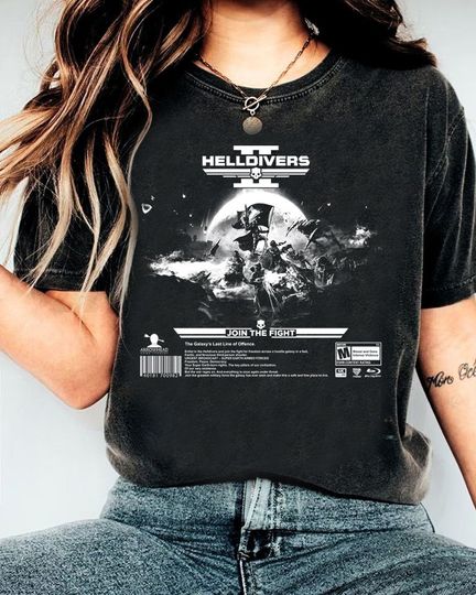 Vintage Helldivers 2 The Team T-shirt, HellDivers 2 Game Disintegrating Democracy Shirt