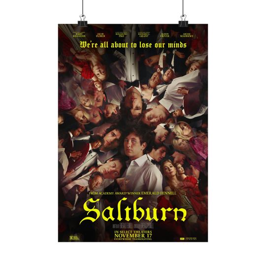 Saltburn Movie Poster 2023 Film - Aesthetic Movie Film Promo Poster