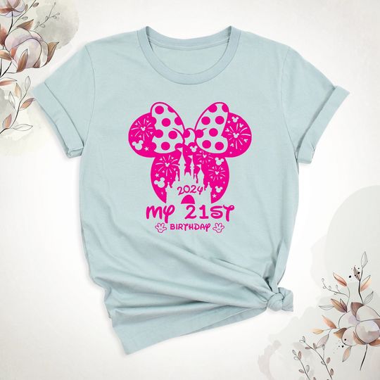 Family Disney Birthday Trip Shirt, Disney 21st Birthday Anniversary 2024 T Shirt