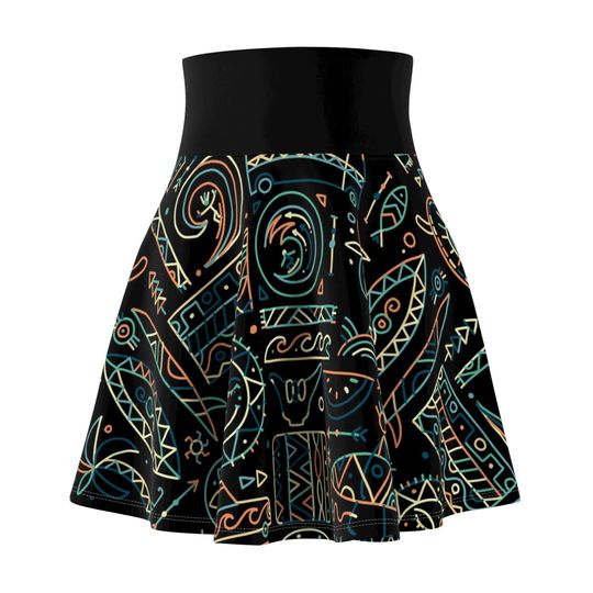 Surfing Lifestyle Skater Skirt, Women's Skater Skirt