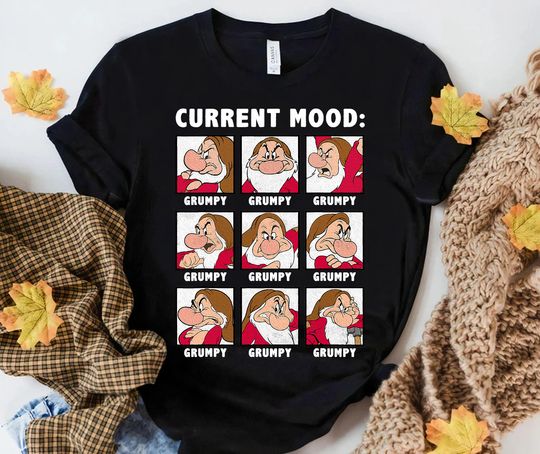Disney Grumpy Dwarf Current Mood Shirt, Snow White and Seven Dwarfs Shirt, Family Matching Disneyland Vacation Shirt