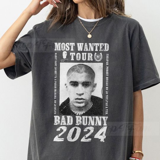 Bad Bunny Most Wanted Tour 2024 Shirt, Bad Bunny Tour Shirt