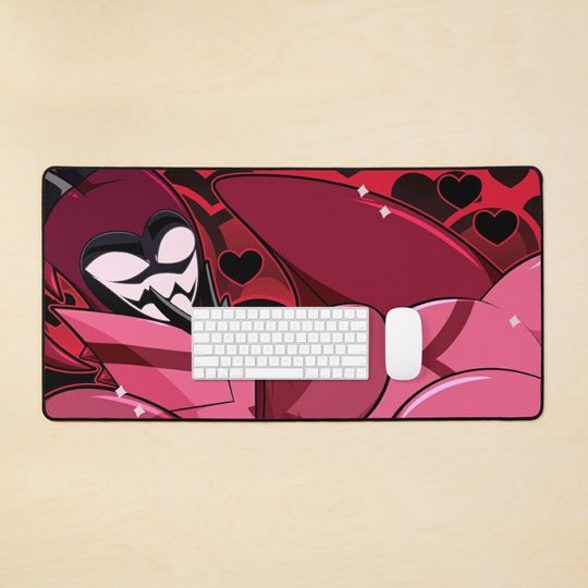 Valentine's Adam Hazbin Hotel Desk Mat, Hazbin Hotel Decor