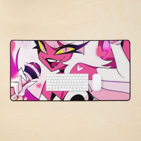 Helluva Boss Hazbin Hotel Desk Mat, Hazbin Hotel Decor