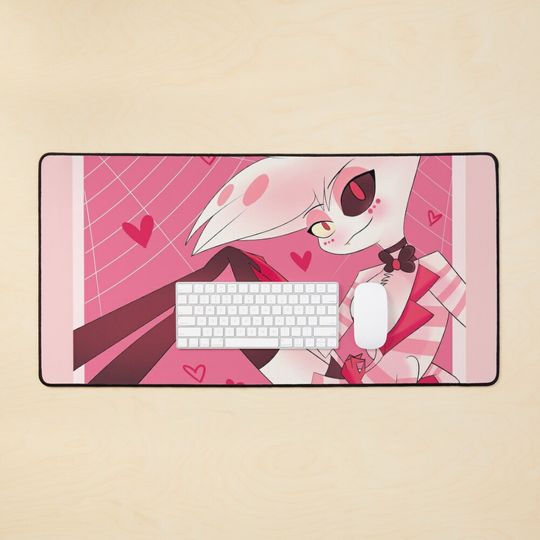 Angel Dust Hazbin Hotel Desk Mat, Hazbin Hotel Decor