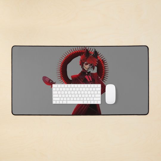 Alastor Hazbin Hotel Desk Mat, Hazbin Hotel Decor