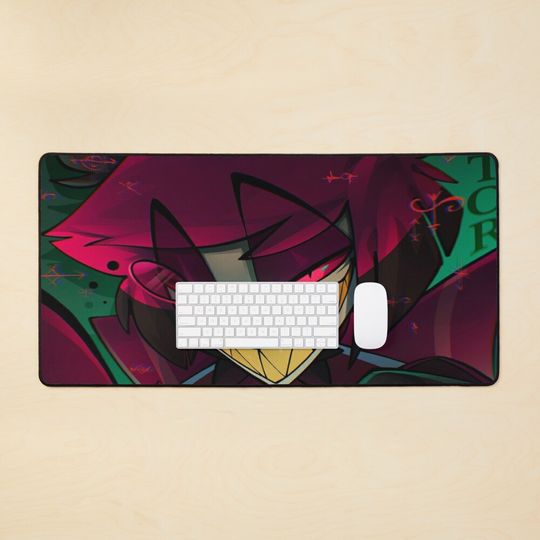 Alastor Hazbin Hotel Desk Mat, Hazbin Hotel Decor