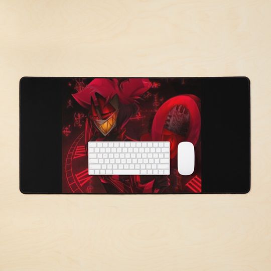 Alastor Hazbin Hotel Desk Mat, Hazbin Hotel Decor