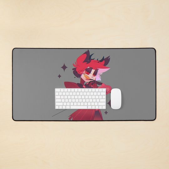 Alastor Hazbin Hotel Desk Mat, Hazbin Hotel Decor