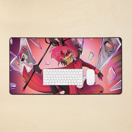 Alastor Hazbin Hotel Desk Mat, Hazbin Hotel Decor