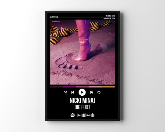 Nicki Minaj - Big Foot Album Poster, Album Cover Poster
