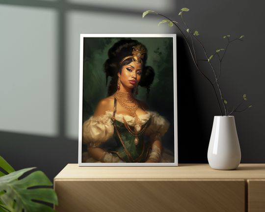 Ode to Nicki Minaj, Digital Oil Painting, Renaissance