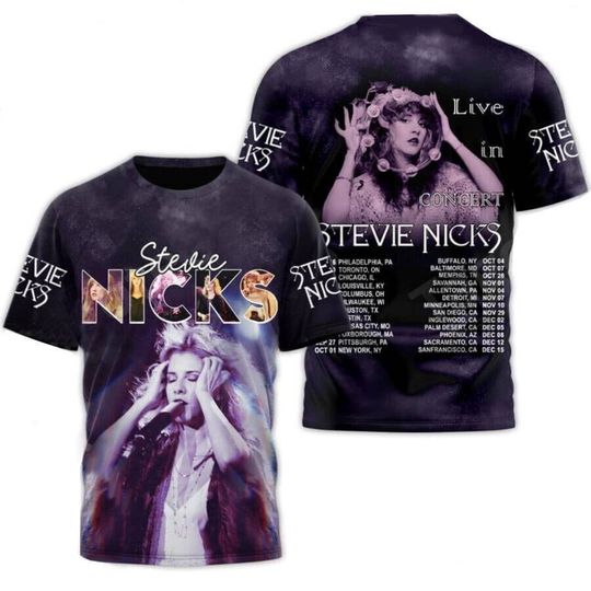 Stevie Nicks Tour 2024 Live In Concert 3D T-Shirt