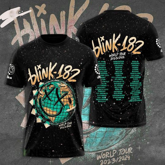 B182 band World Tour 2023 2024 3D T-Shirt