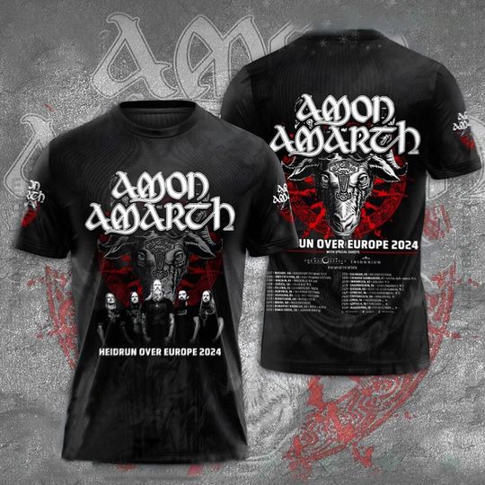 Amon Amarth Heidrun Over Europe 2024 Tour T-Shirt