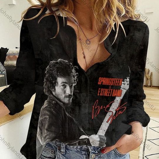 Bruce Springsteen Women Casual Shirt, Bruce Springsteen Shirt, Woman Shirt