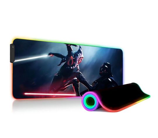 Star Wars Ahsoka LED RGB Mouse Pad, Disney Decor