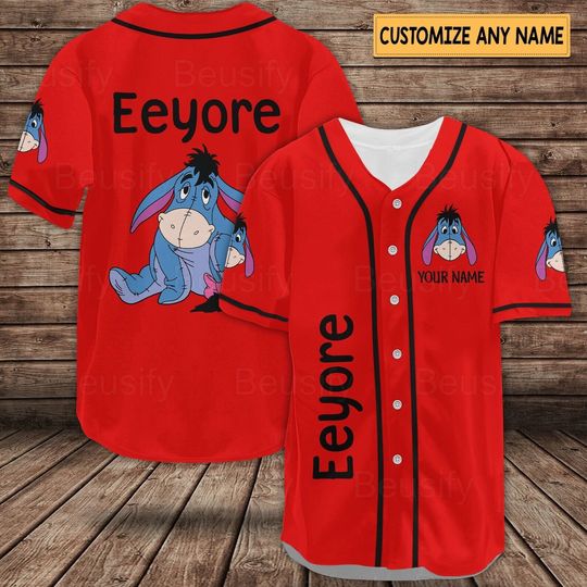 Discover Personalized Eeyore Winnie The Pooh Movie Fans Gift Baseball Jersey Shirt