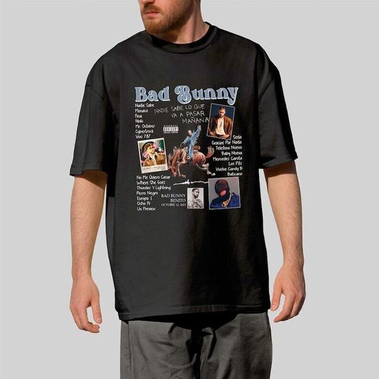 Discover Bad Bunny 2024 Most Wanted Tour Tshirt