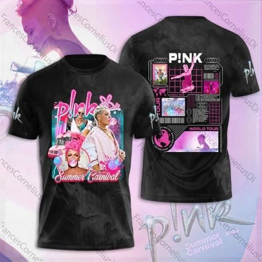 Discover PINK 3D T-Shirt, Concert 3D Shirt