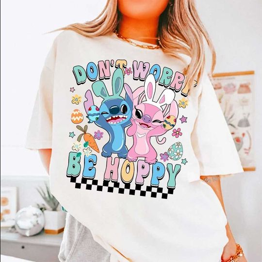 Discover Stitch And Angel Disney Easter Day Shirt